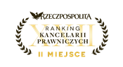 II miejsce w kategorii Największe kancelarie w regionach LUBELSZCZYZNA I PODKARPACIE wg. XXII Rankingu Kancelarii Prawnych Rzeczpospolitej 